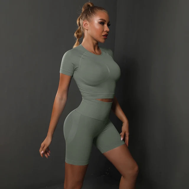 High Waist Peach Booty two-piece set