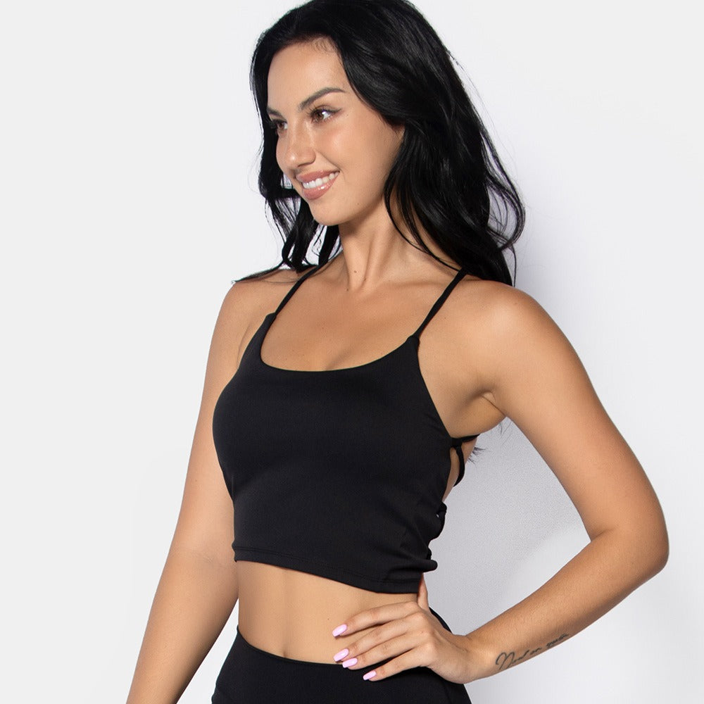 Strapped Up Backless Top